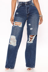 Simple Pleasure 90's Baggy Jeans - Dark Wash